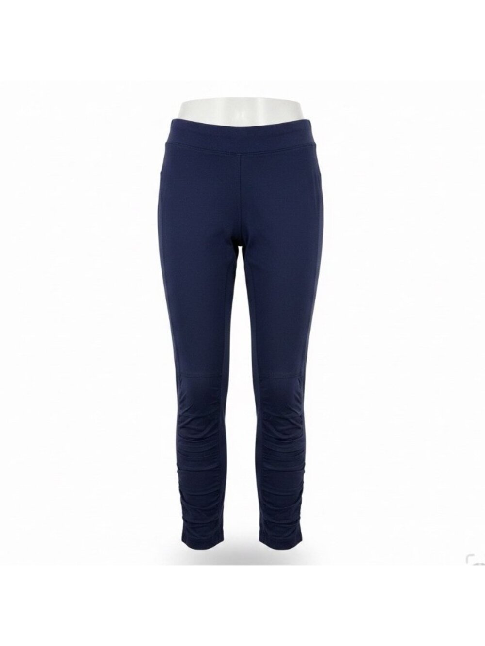 Wearables Women Navy Ruched Stretchy Leggings Size M